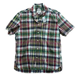 BNWT Joseph a Bank Button Up Mens Short sleeve dress shirt 100% Cotton tailored